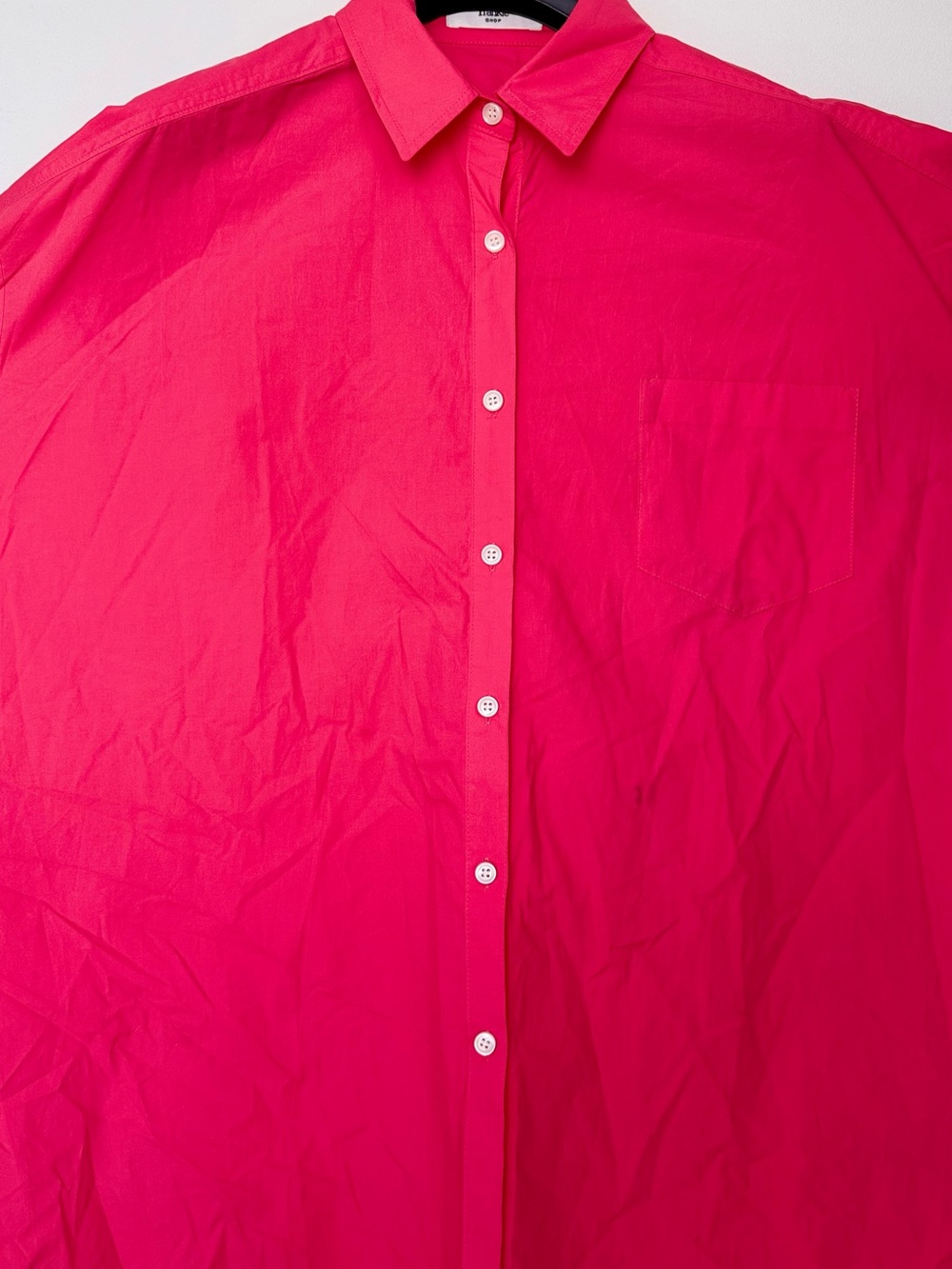 Frankie Shop Hot Pink Button-Down Shirt